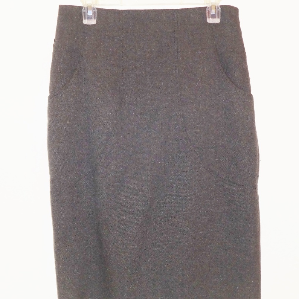 Dark Gray fitted skirt with belt loops